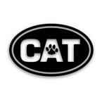 euro cat oval decal